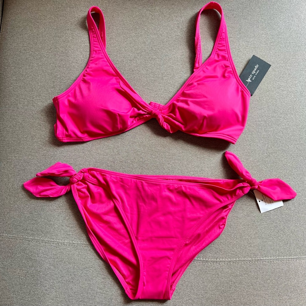 🆕 Kate Spade 👙 Tie Bikini in Rose Jam
